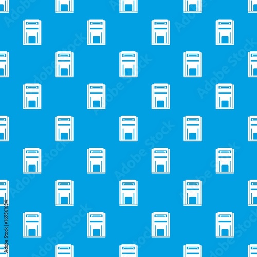 Square post box pattern seamless blue