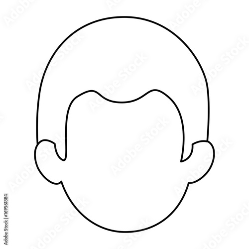 man face icon over white background vector illustration