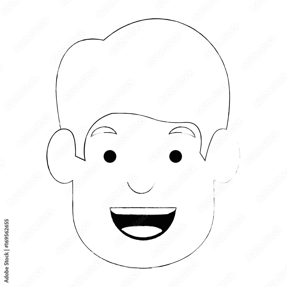 cartoon man face icon over white background vector illustration cartoon man face icon over white background vector illustration