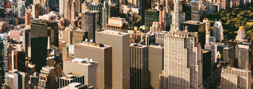 Aerial view of Midtown Manhattan, NY skycrapers