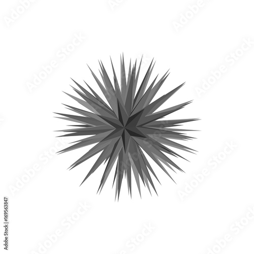 Abstract 3d crystal.Isolated on white background.Vector illustration.