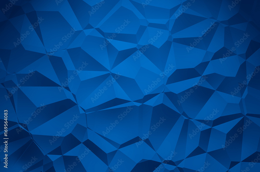 Obraz premium 3D Illustration - blue brilliant triangle pattern Background 3