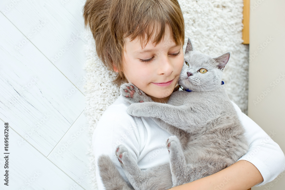 Child with an animal Child with an animal