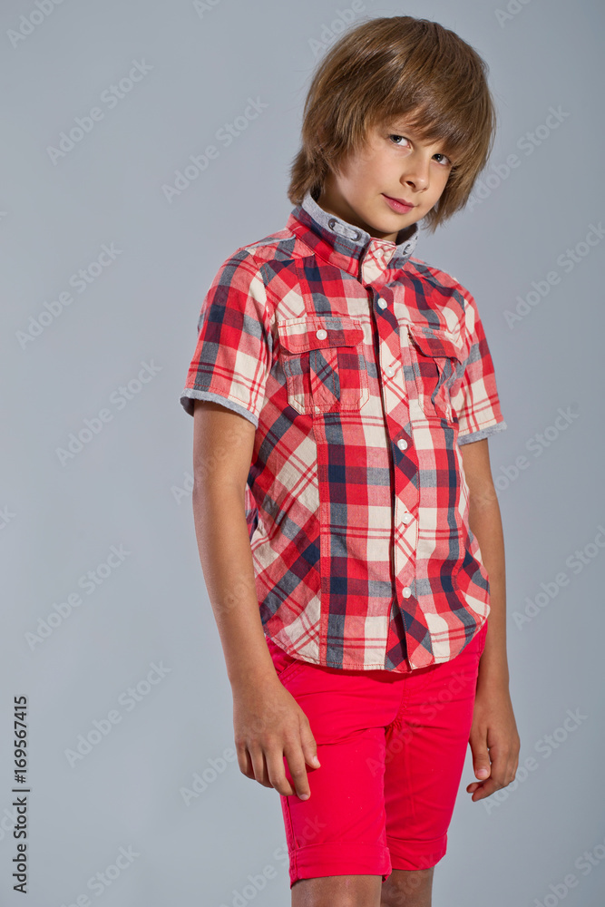Fashionable boy with a hairdo Fashionable boy with a hairdo