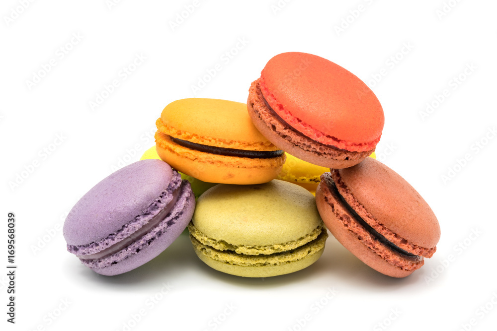 Pile of colorful sweet macarons Pile of colorful sweet macarons