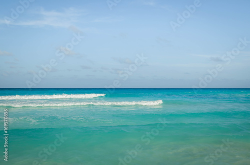 Praia de Cancun visto de cima  Caribe.
