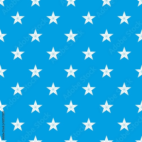 Star pattern seamless blue