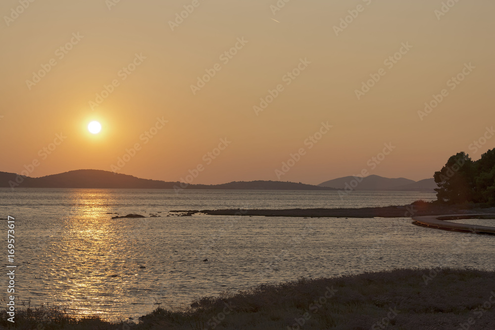 Abendröte Kroatien Sonnenuntergang 