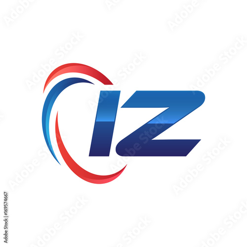 Free Download initial letter logo swoosh red blue - GFXLoad
