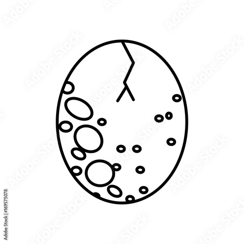 asteroid crack meteorite rock space orbiting vector illustration