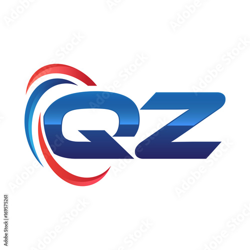 Free Download initial letter logo swoosh red blue - GFXLoad