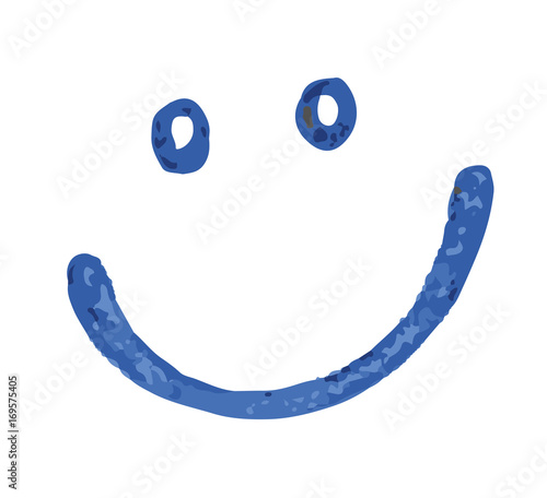 Vector of Blue pencil smile