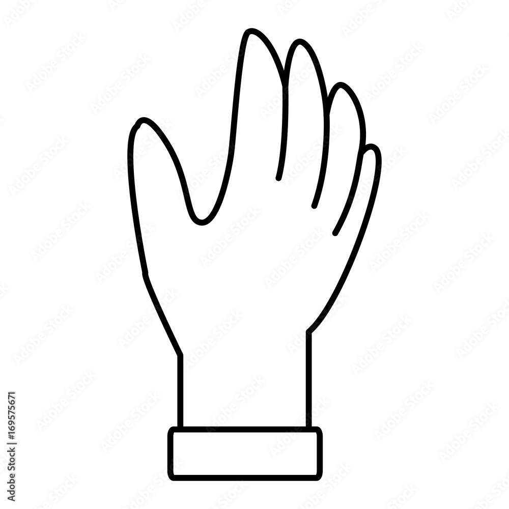 glove protective accessory for astronaut suit vector illustration glove protective accessory for astronaut suit vector illustration