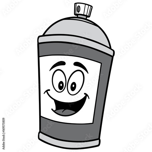 Spray Can Mascot Illustration