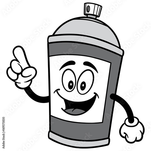 Spray Can Talking Illustration