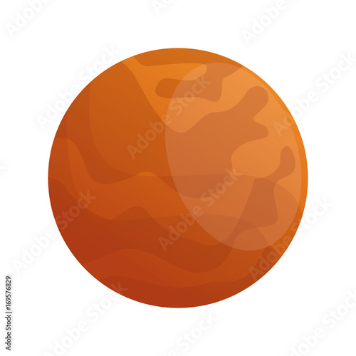 planet of the solar system isolated on white background vector illustration