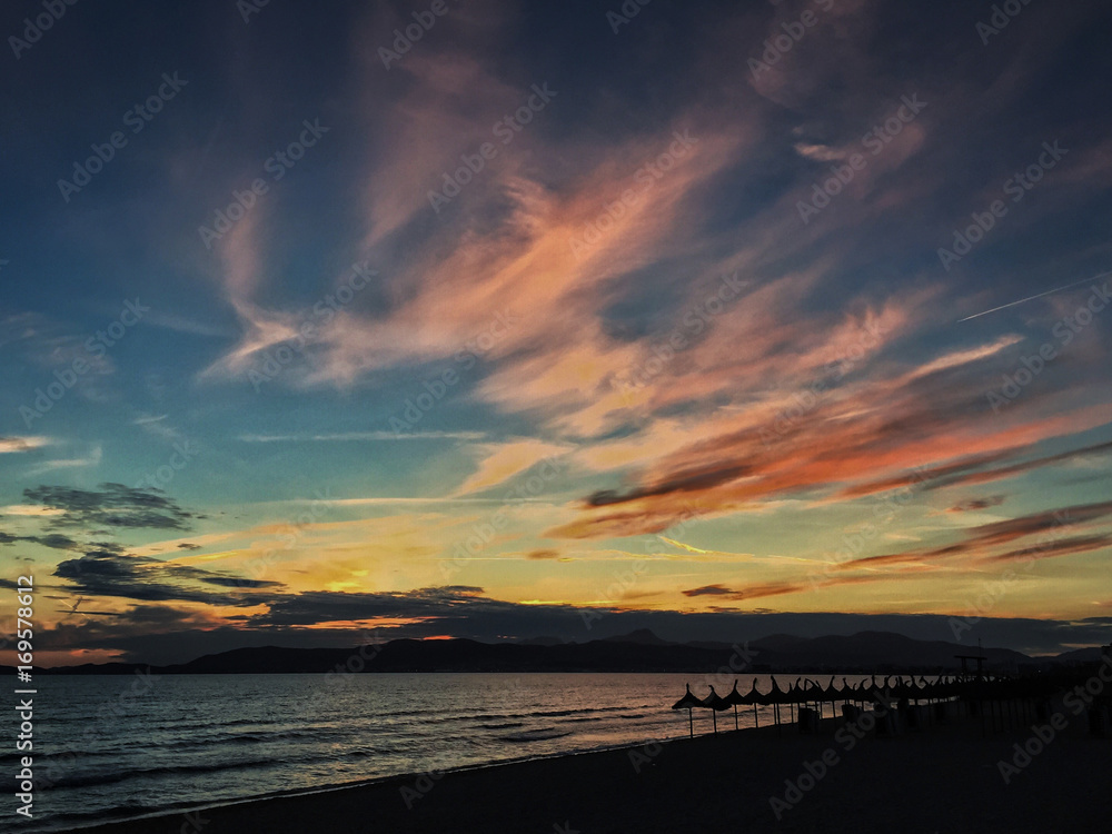 Obraz premium Sonnenuntergang Mallorca Spanien