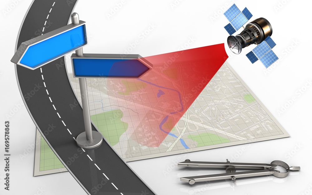 Obraz premium 3d satellite