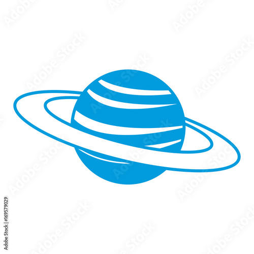 planet saturn with planetary ring system astronomy vector illustration