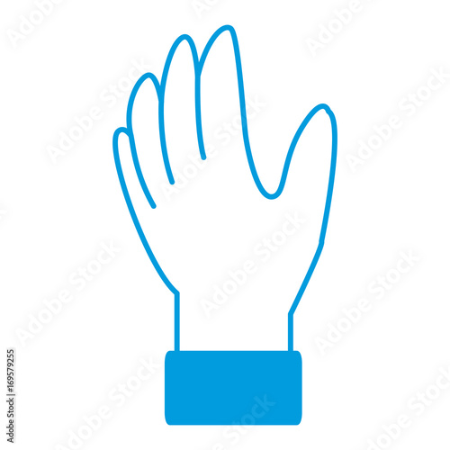 glove protective accessory for astronaut suit vector illustration