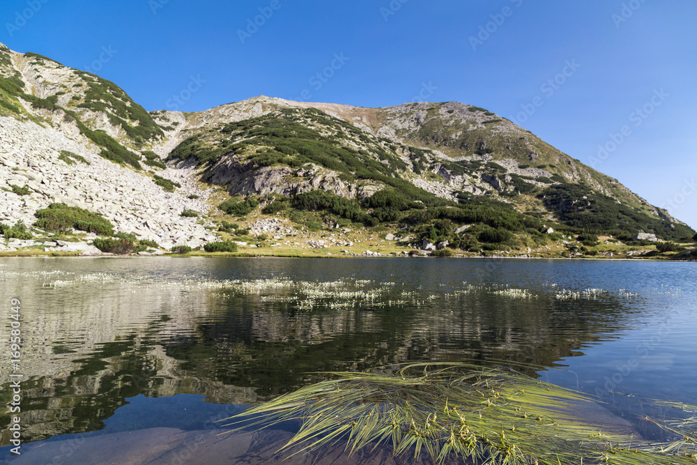 View from Muratovo lake to the rocky peaks
