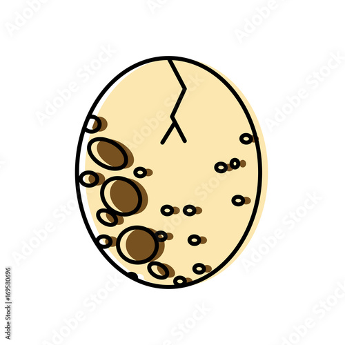 asteroid crack meteorite rock space orbiting vector illustration