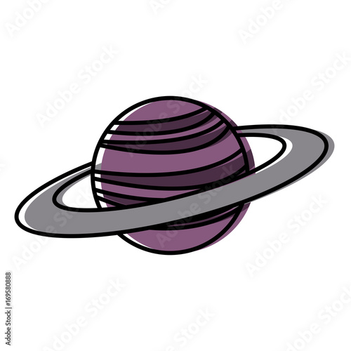 planet saturn with planetary ring system astronomy