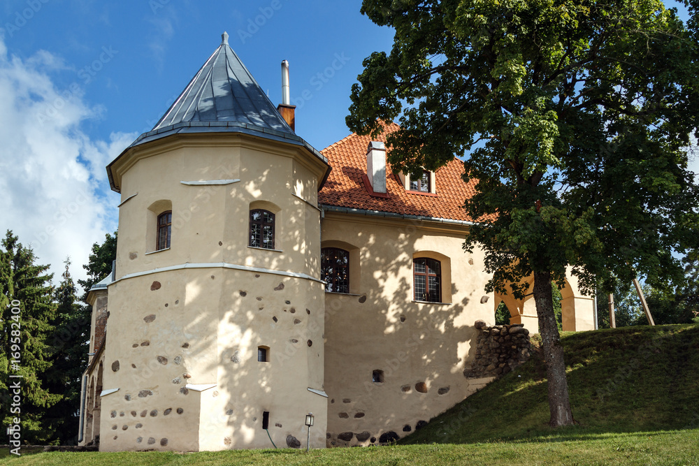 Renaissance style castle in Norviliškės on Lithuanian-Belarusian border