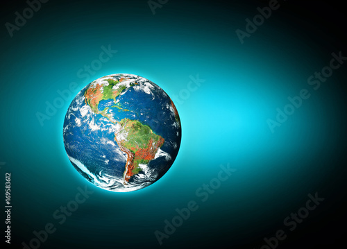 Earth from Space. Best Internet Concept of global business from concepts series. Elements of this image furnished by NASA. 3D illustration © Victoria