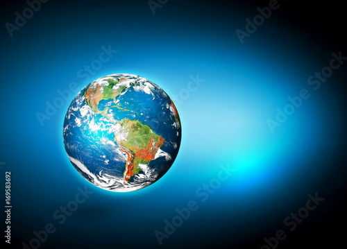 Earth from Space. Best Internet Concept of global business from concepts series. Elements of this image furnished by NASA. 3D illustration