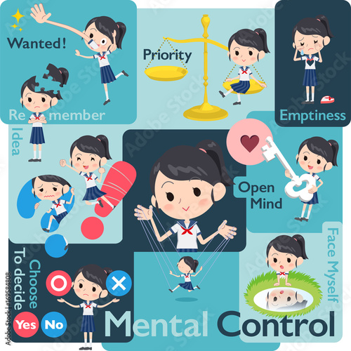 shortsleeved shirt Sailor suit_Mental & volition