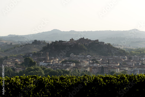 Tuscany village of Certaldo high at dawn