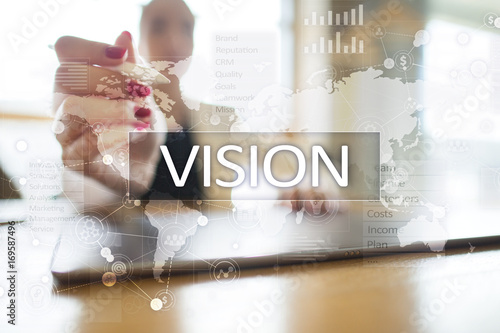 Vision concept. Business, Internet and technology concept.