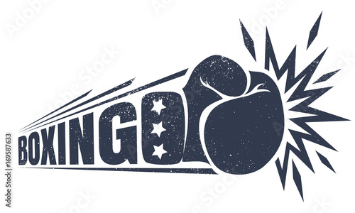 Vintage logo for boxing.