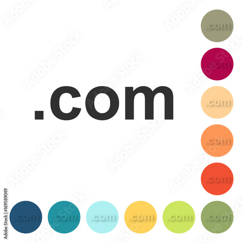 Farbige Buttons - com Domain
