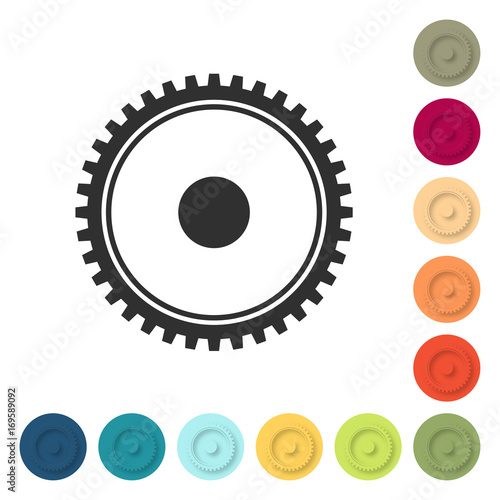 Farbige Buttons - Zahnrad Einstellungen