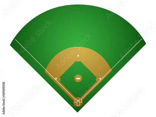 Isolated baseball field