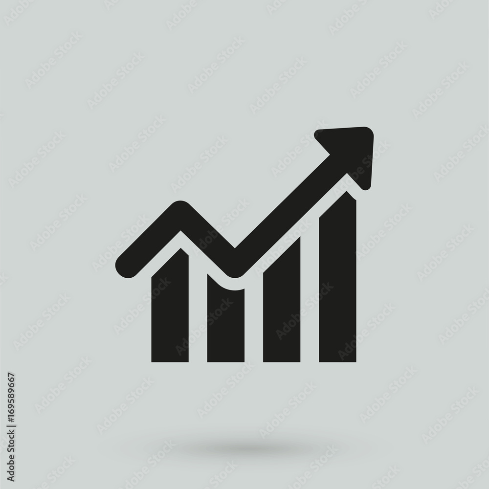 Infographic, chart icon, vector illustration. Flat design style Infographic, chart icon, vector illustration. Flat design style