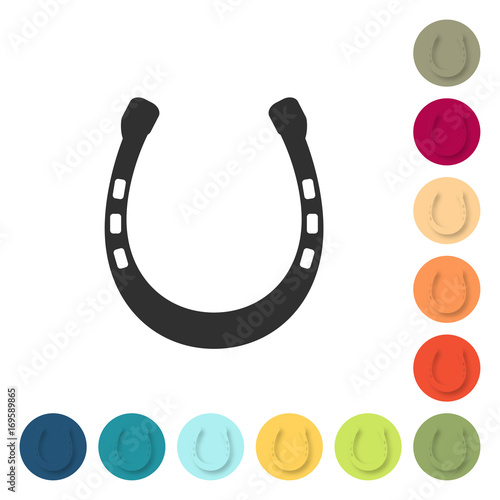 Farbige Buttons - Hufeisen