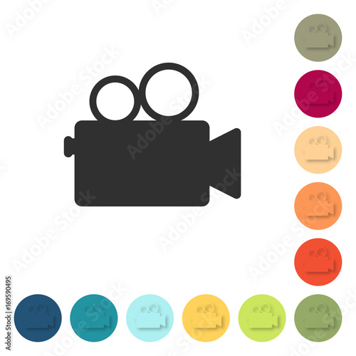 Farbige Buttons - Projektor retro