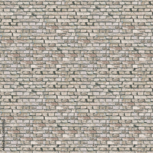 Wall with an old colored brick. mockup. Seamless