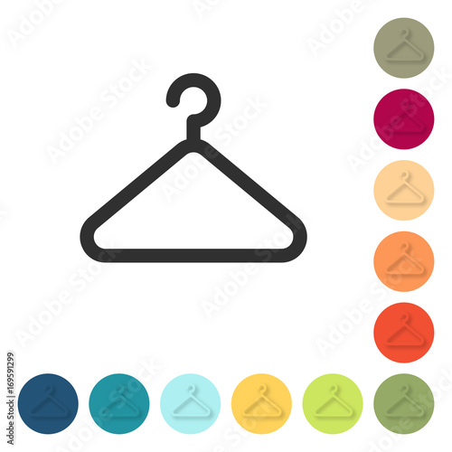 Farbige Buttons - Kleiderbügel