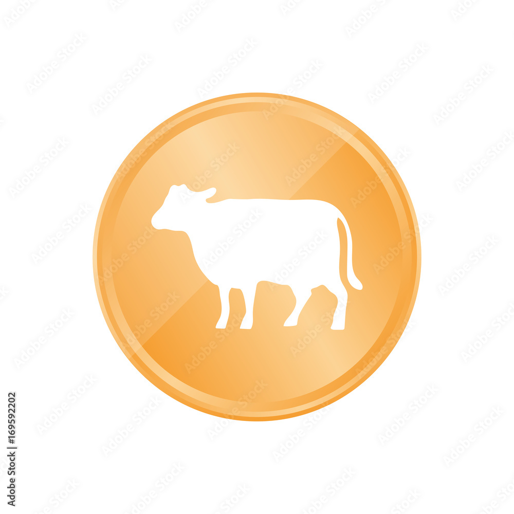 Bronze Münze - Rind Bronze Münze - Rind