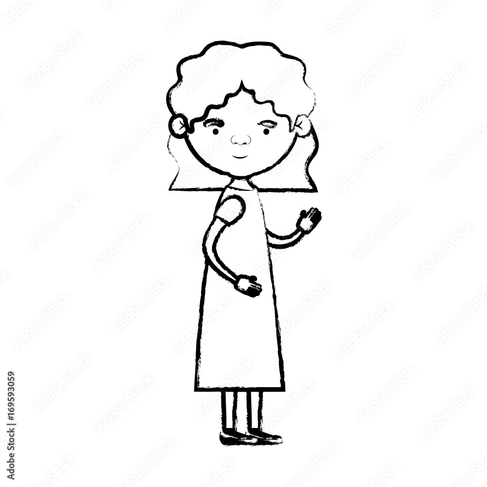blurred silhouette of full body elderly woman in dress with wavy short hairstyle blurred silhouette of full body elderly woman in dress with wavy short hairstyle