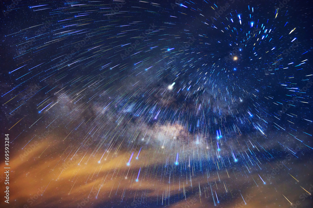 Milky way and Meteor shower