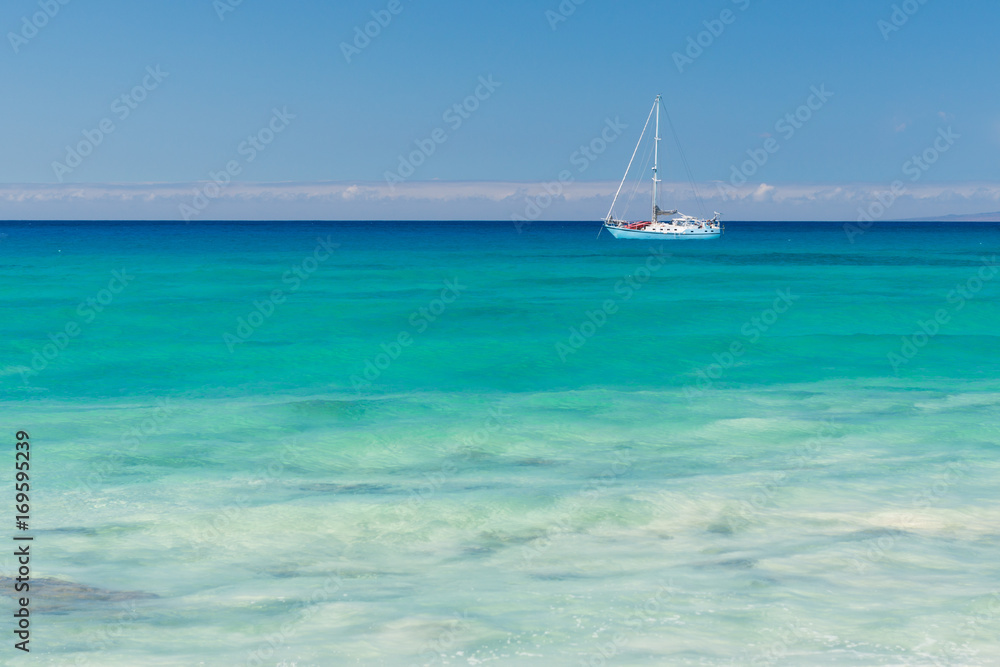 Sailboat on a Beautiful Beach
