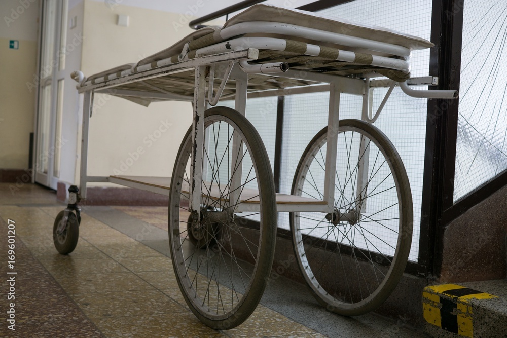 Fototapeta premium Hospital wheel bed. Slovakia
