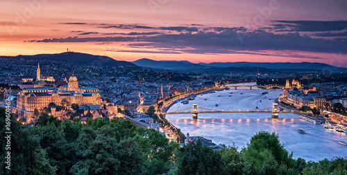 Photography Sunset over Budapest, Hungary
