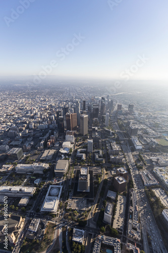 Los Angeles Downtown Towers Afternoon Aerial