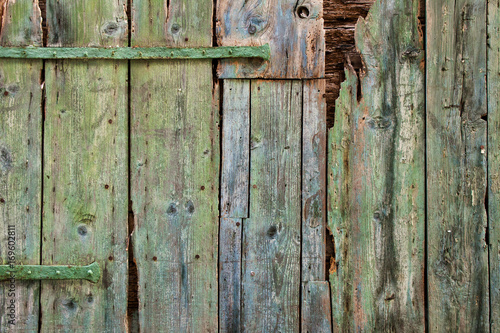 Old Wooden Green Doors
